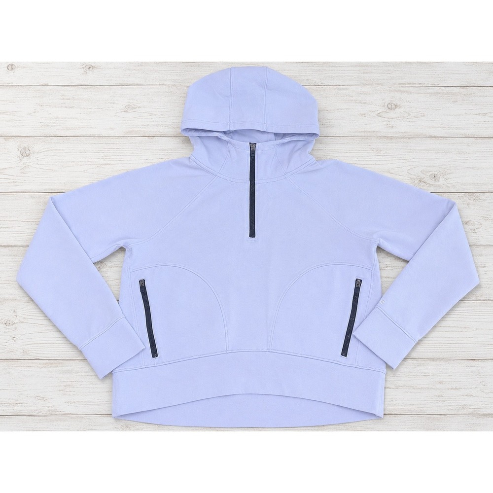 DSG Quarter Zip Hoodie Light Purple Athletic Scuba Style Pullover Small 4148